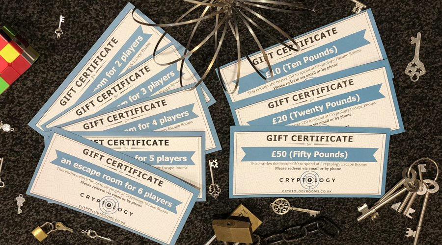 Cryptology Sheffield Gift Vouchers'